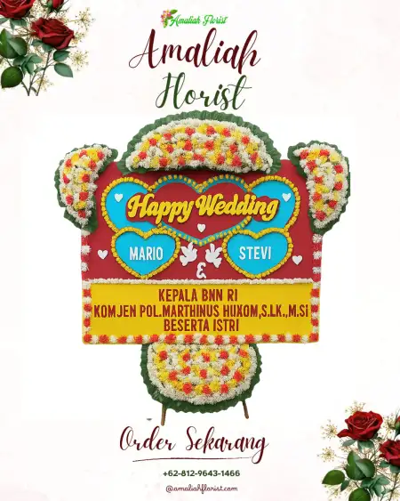 Papan Bunga Pernikahan Giliginting